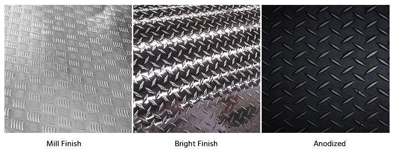 Surface selection of aluminum tread plate